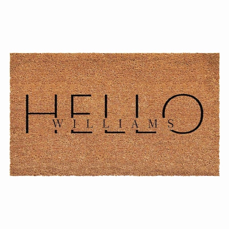 Calloway Mills Personalized Door Mat, Black, Natural, 36 in W x 72 in L 107733672